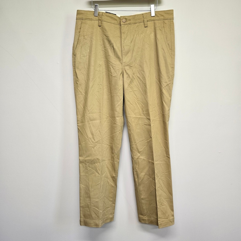 Levi's XX Chino Straight Mens 34x30 Khaki Sta-Prest Stretch Minimalist